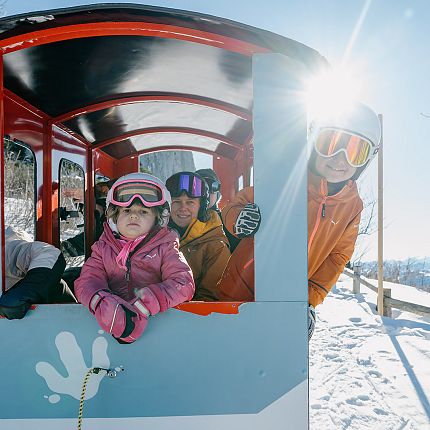 Kinderbetreuung-Triassic-Park-Aussichtsplattform-Steinplatte-Winter